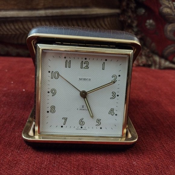 Vintage SEMCA 7 Jewel Repeater Travel Alarm Clock - Picture 7 of 7